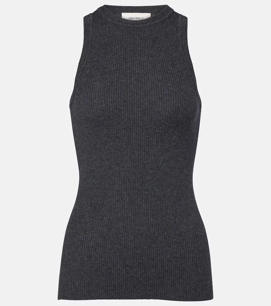 Amya Ribbed-Knit Cotton and Cashmere Tank Top