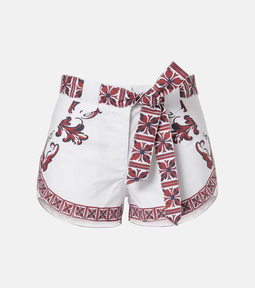 Lavanda Printed Cotton Shorts