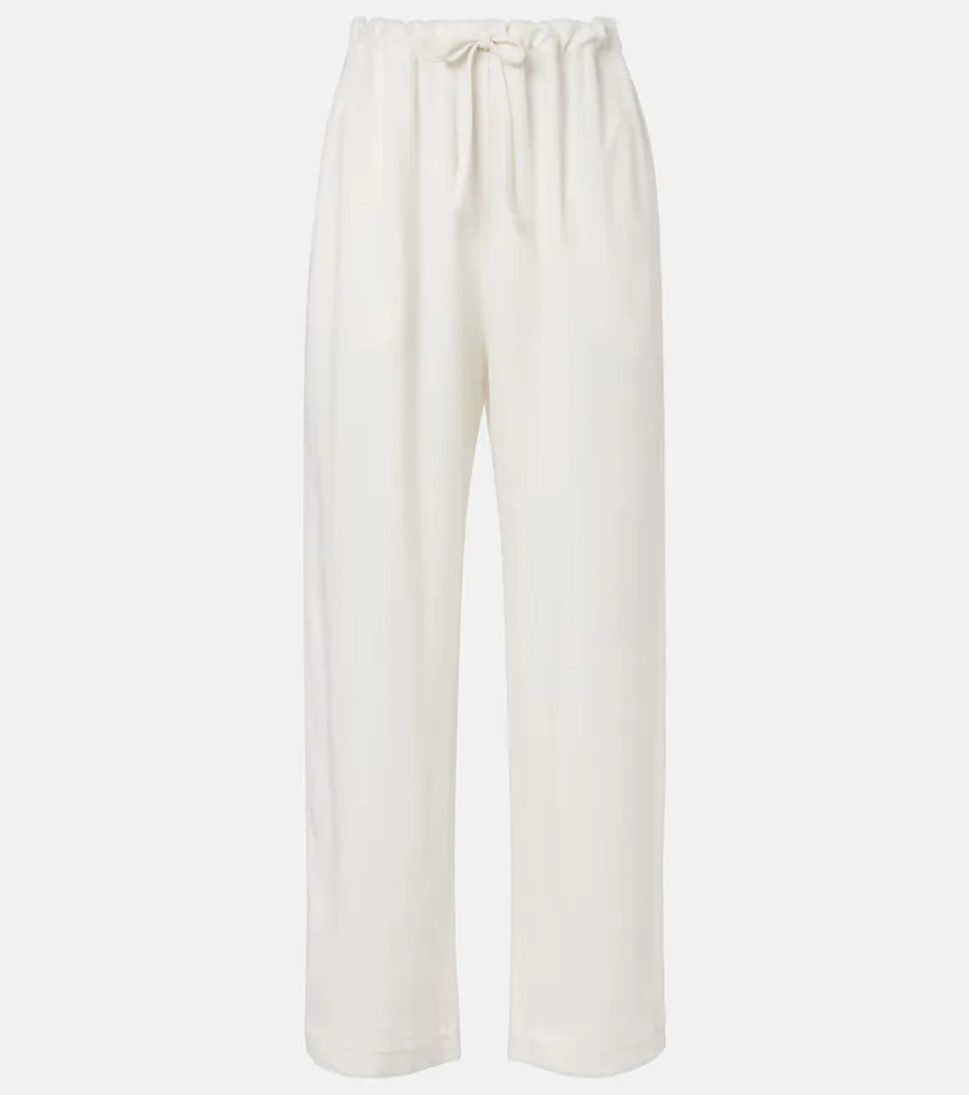Faz Linen-Blend Wide-Leg Pants