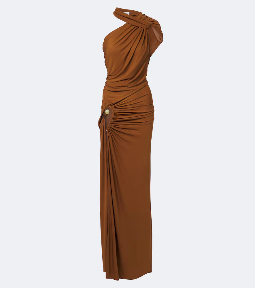 Helix Crystal Draped Gown