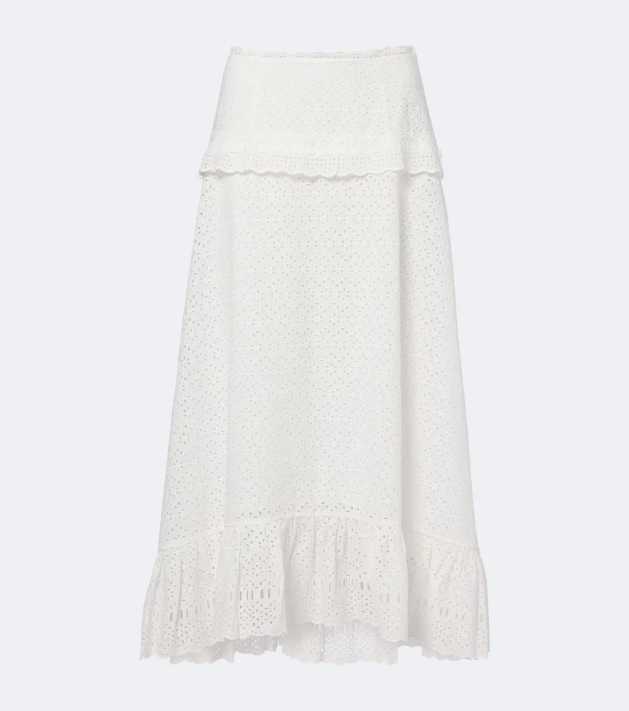 Violetta Broderie Anglaise Midi Skirt