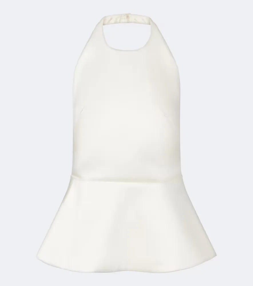 Róhe Bridal Peplum Halterneck Top