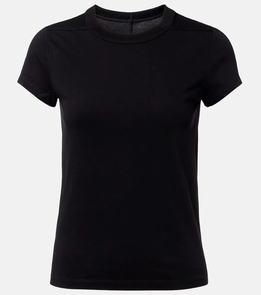 Cropped Level Cotton Jersey T-Shirt