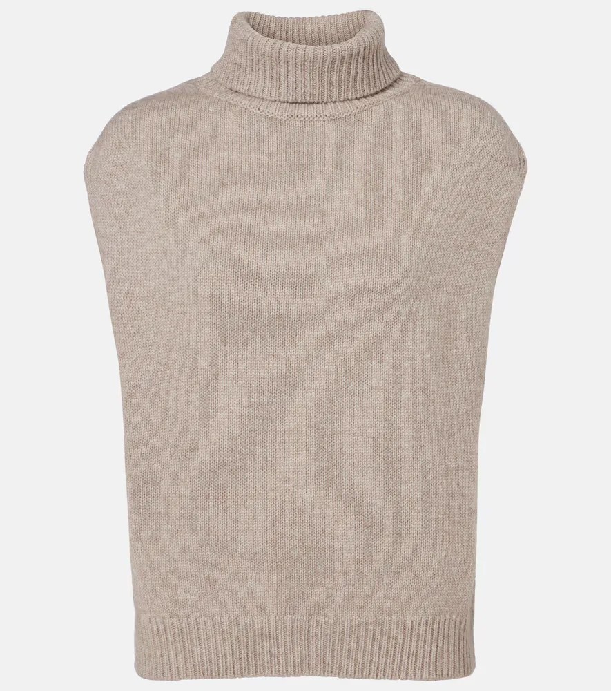 Turtleneck Wool and Cashmere Sweater Vest by Jardin des Orangers