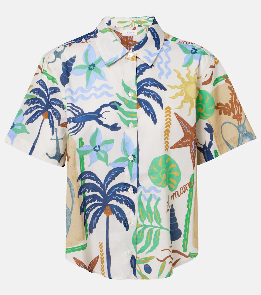 Marnie Printed Cotton Poplin Shirt