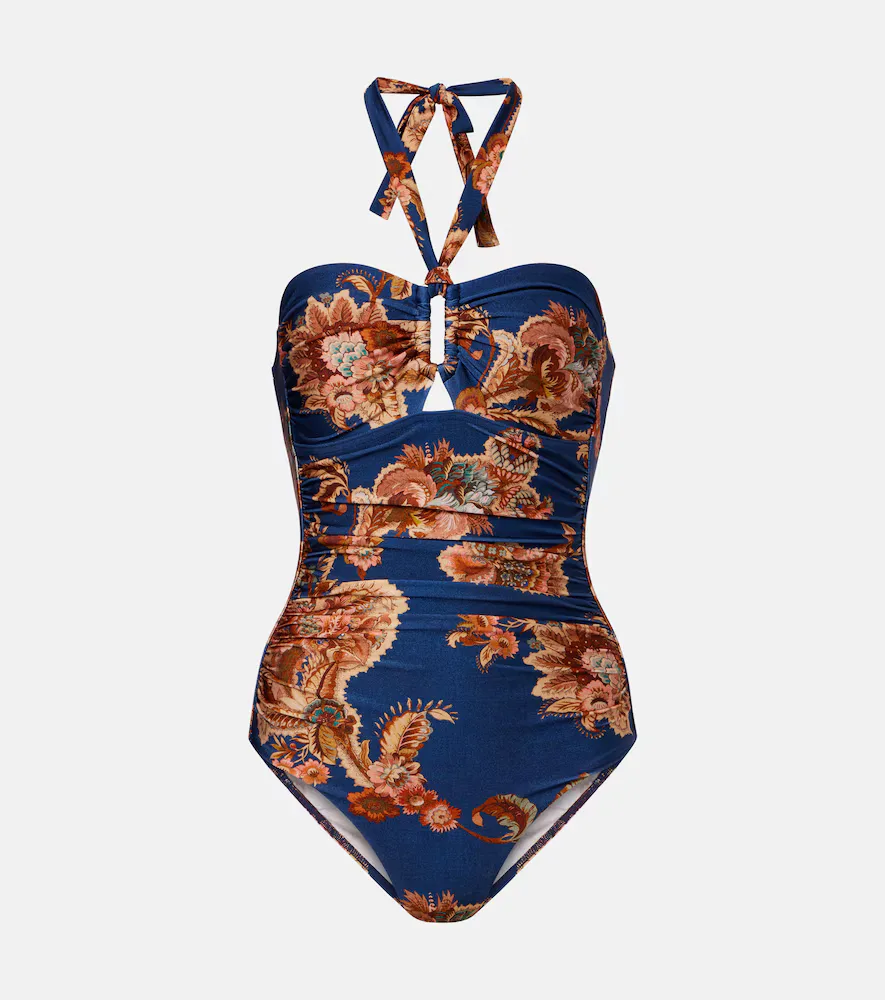 Aster Printed Halterneck Swimsuit