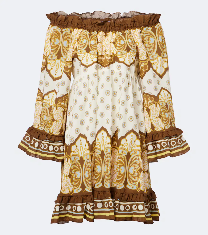 Placée Printed Cotton Minidress