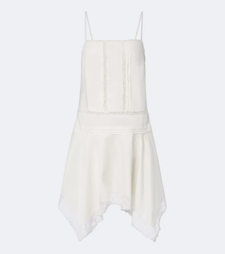 Corinna Embroidered Cotton Voile Minidress