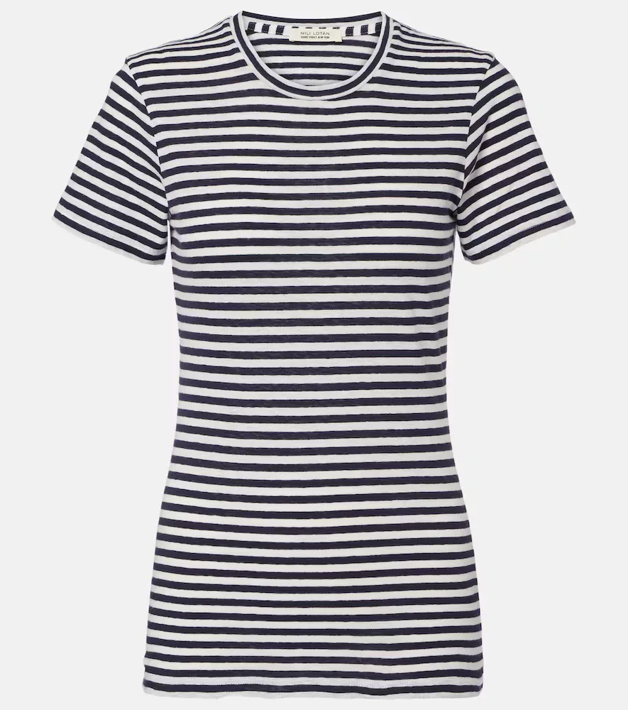 Lana Striped Cotton Jersey T-Shirt
