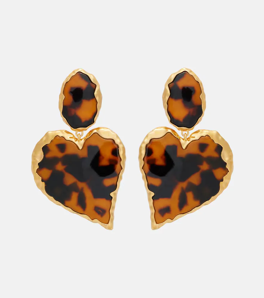 Heart Embellished Clip-On Earrings