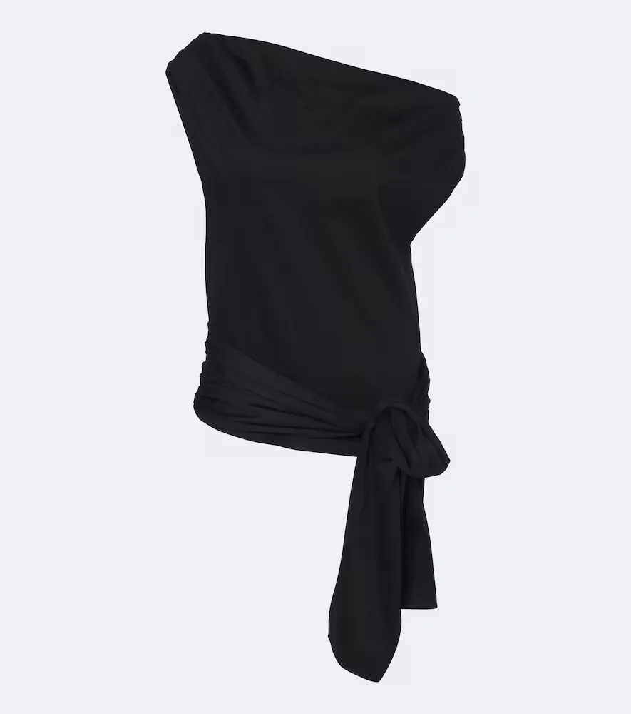 Zafira Asymmetric Cotton Jersey Top
