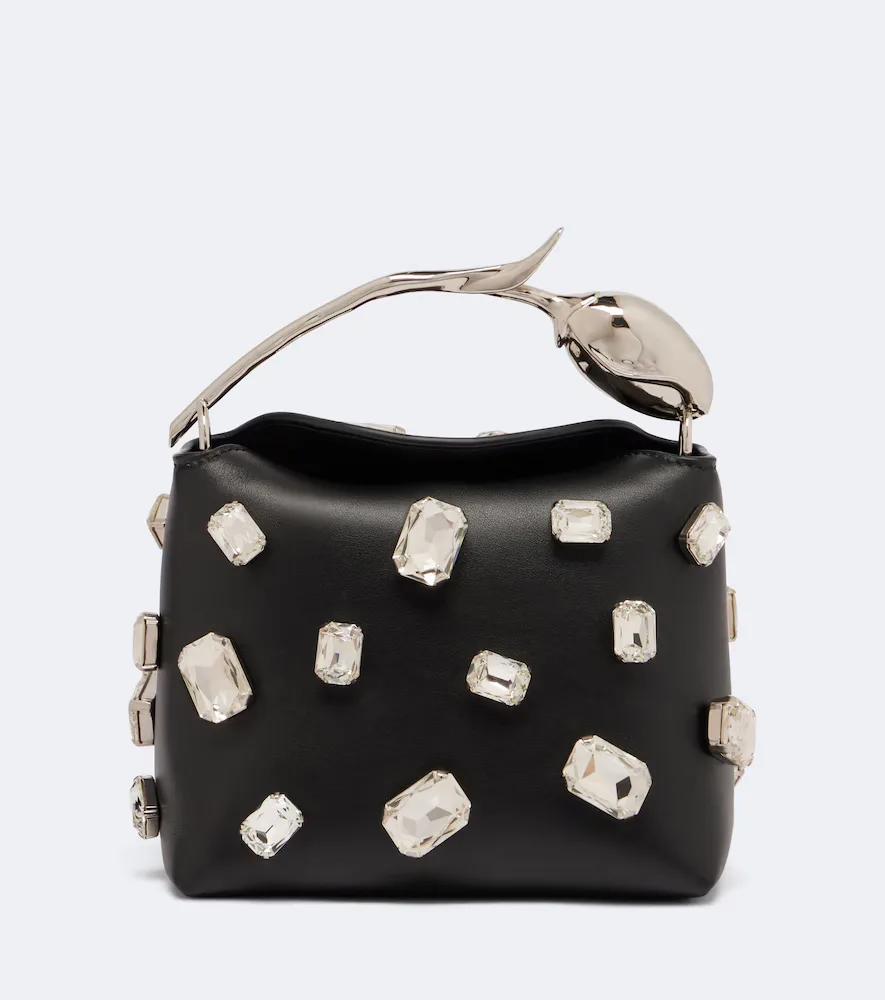 Bloom Mini Embellished Leather Top-Handle Bag