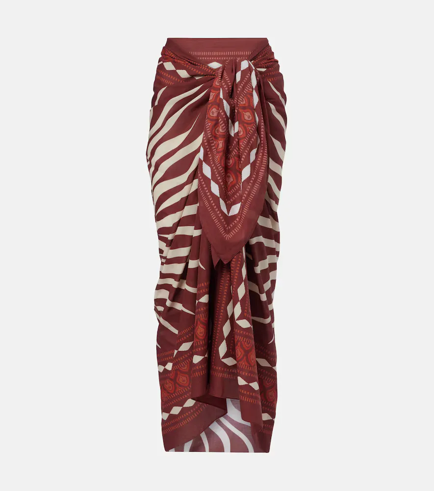 Printed Cotton Beach Cover-Up