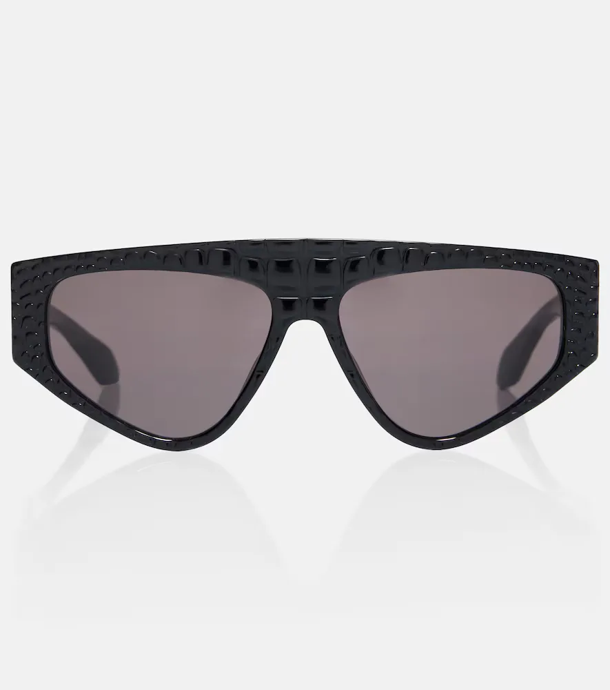 Alaïa Lettering Logo Flat-Top Sunglasses