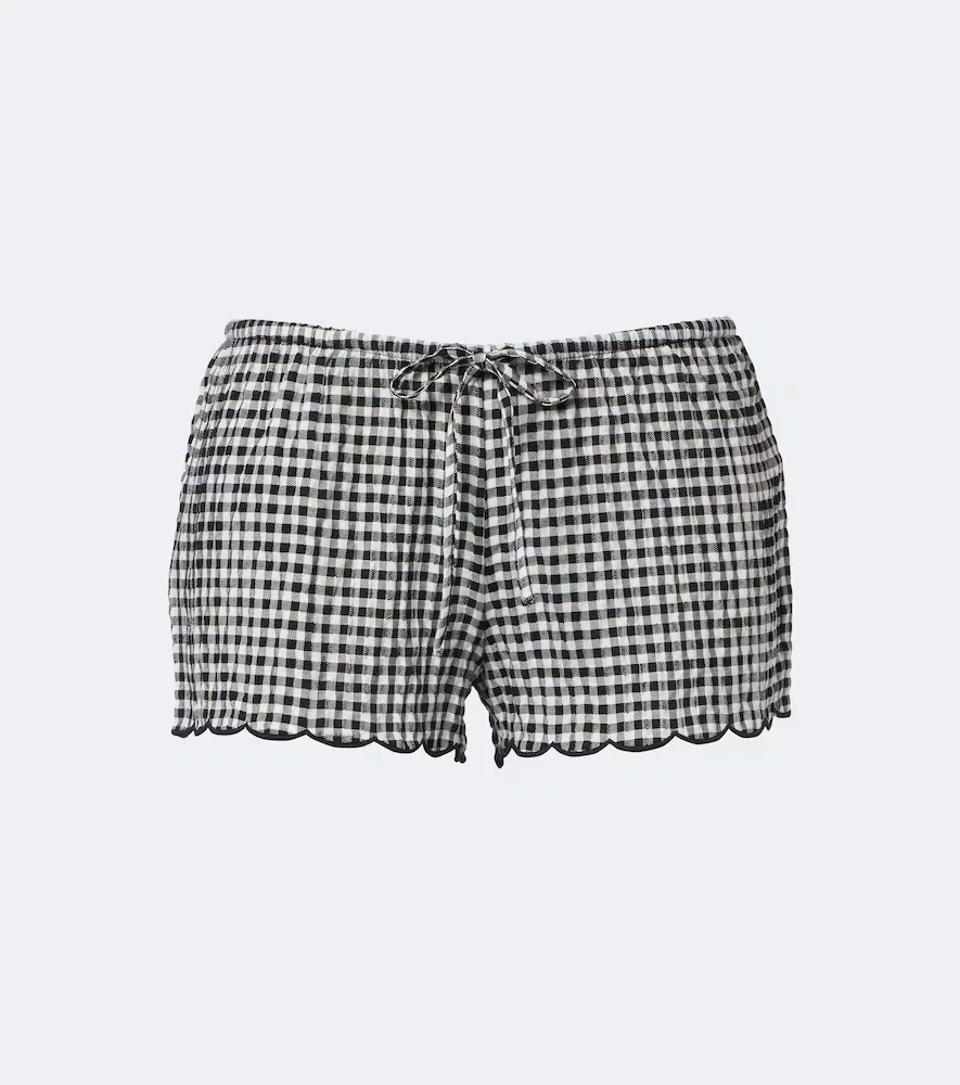 Gingham Scalloped Shorts