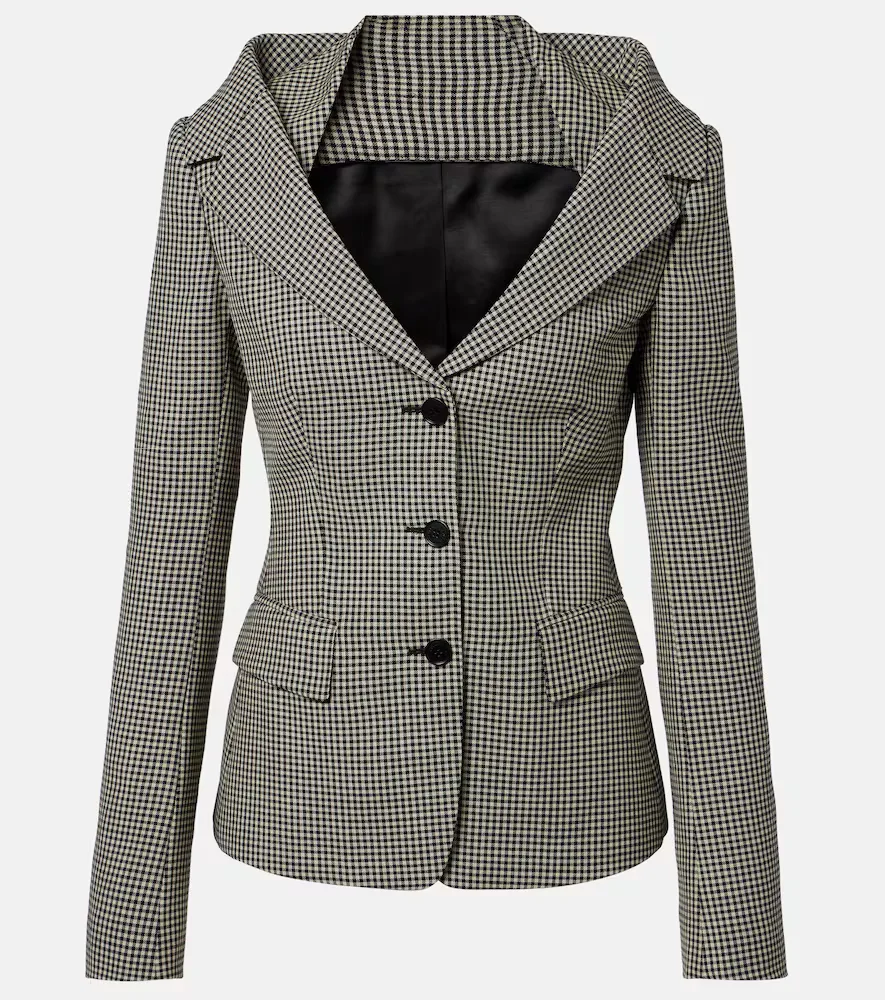 Gingham Layered Blazer
