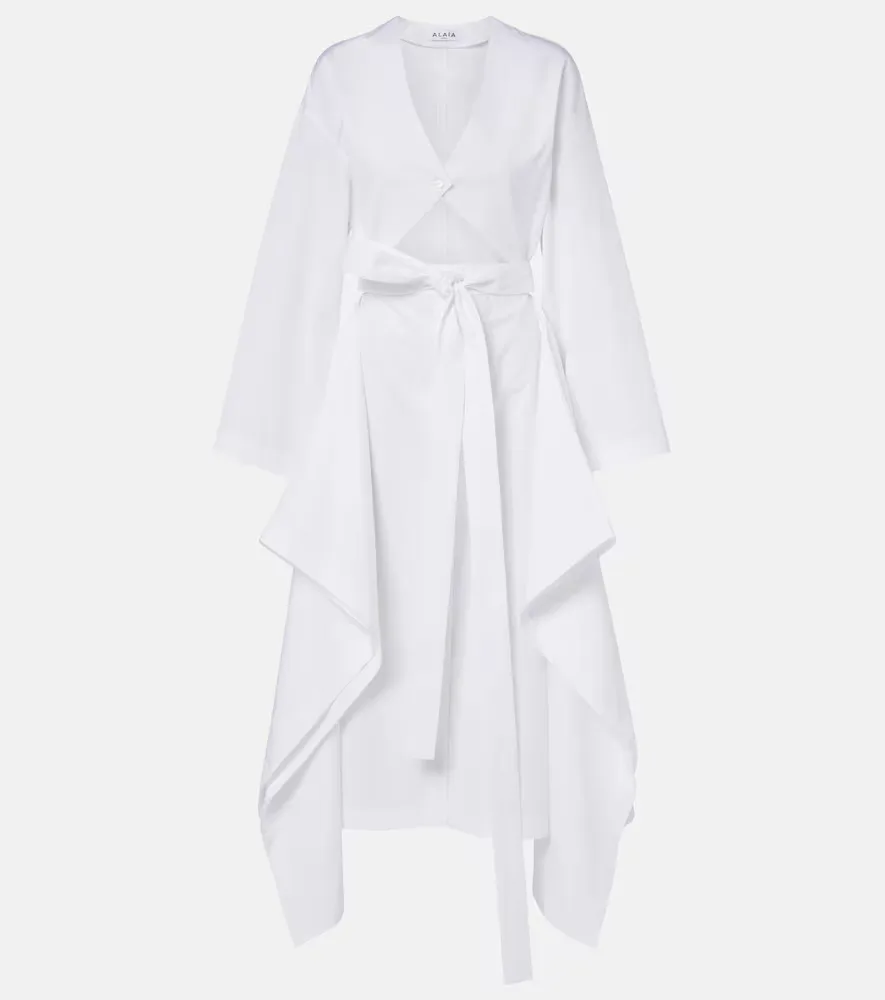 Cutout Cotton Poplin Midi Dress
