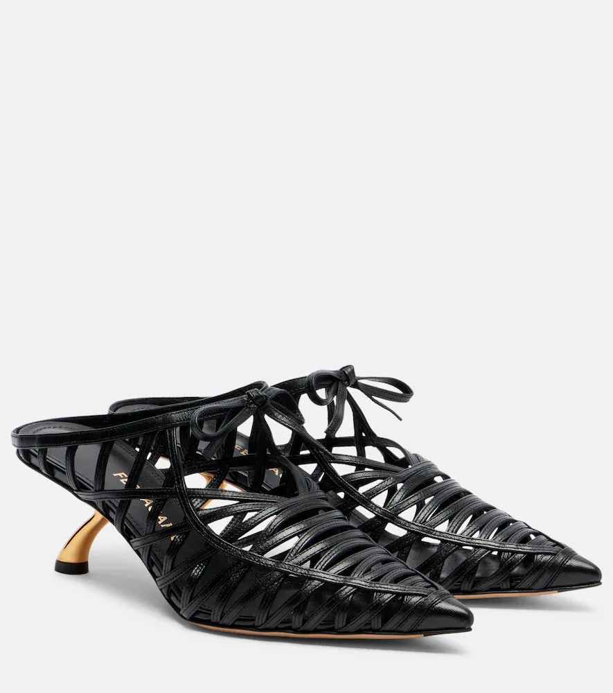 Cirry Leather Mules by Ferragamo