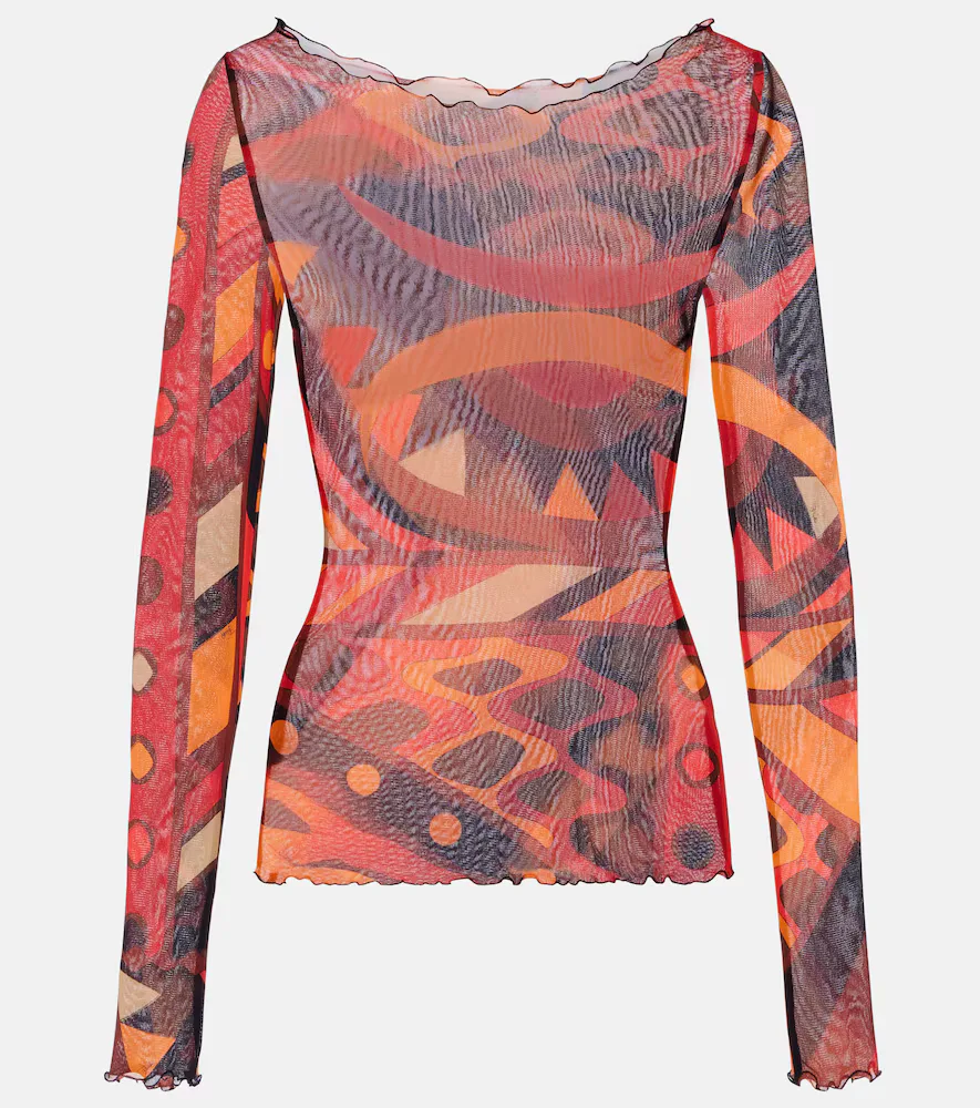 Vivara Tulle Crop Top by Pucci
