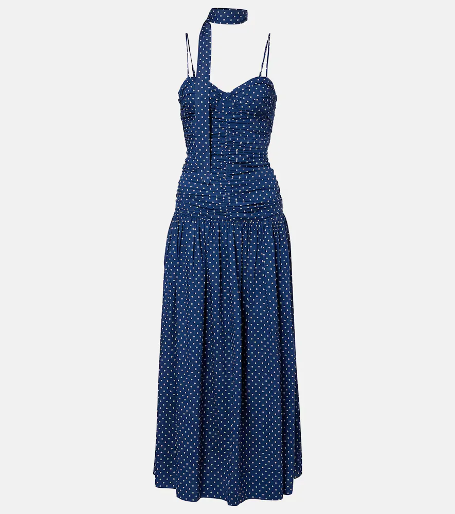 Edie Polka-Dot Midi Dress by Posse
