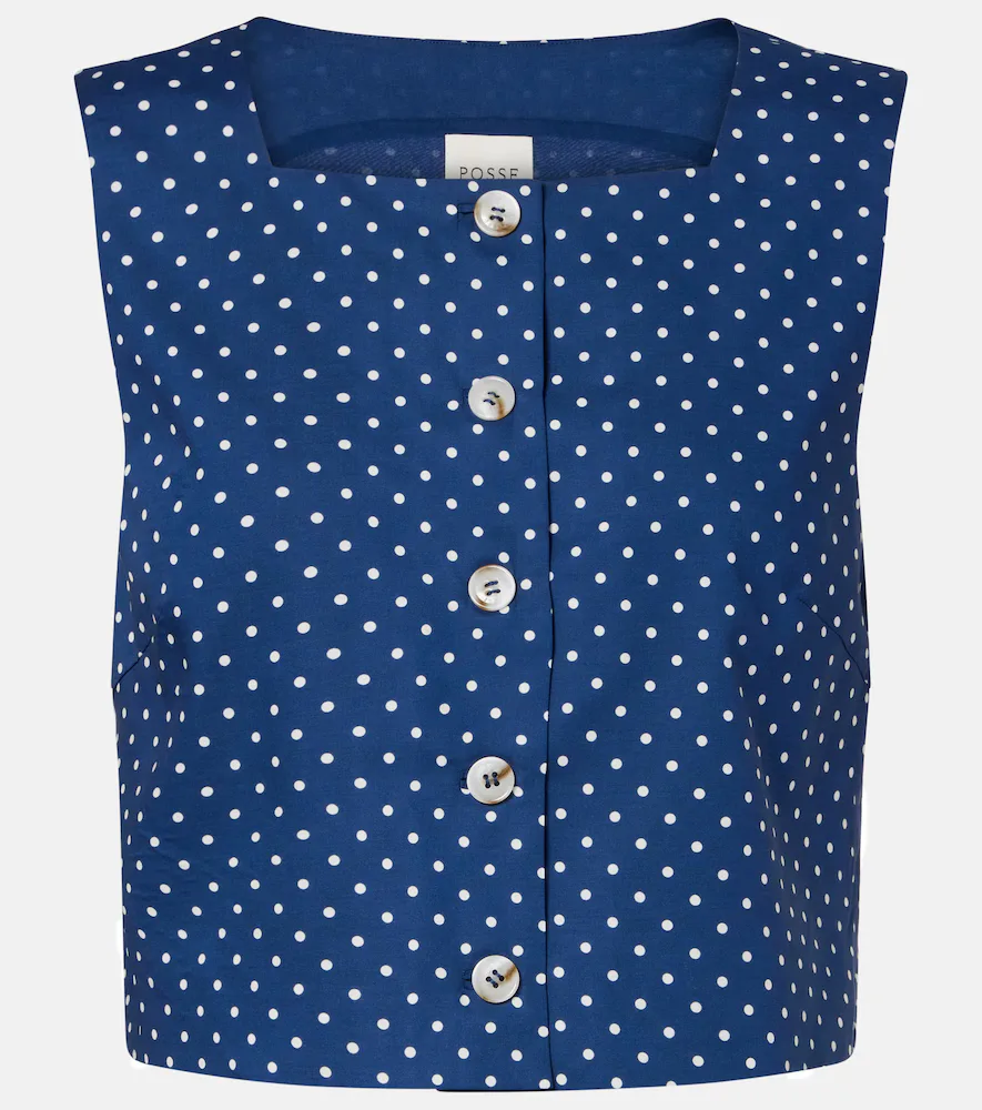 Rio Polka-Dot Cropped Top by Posse