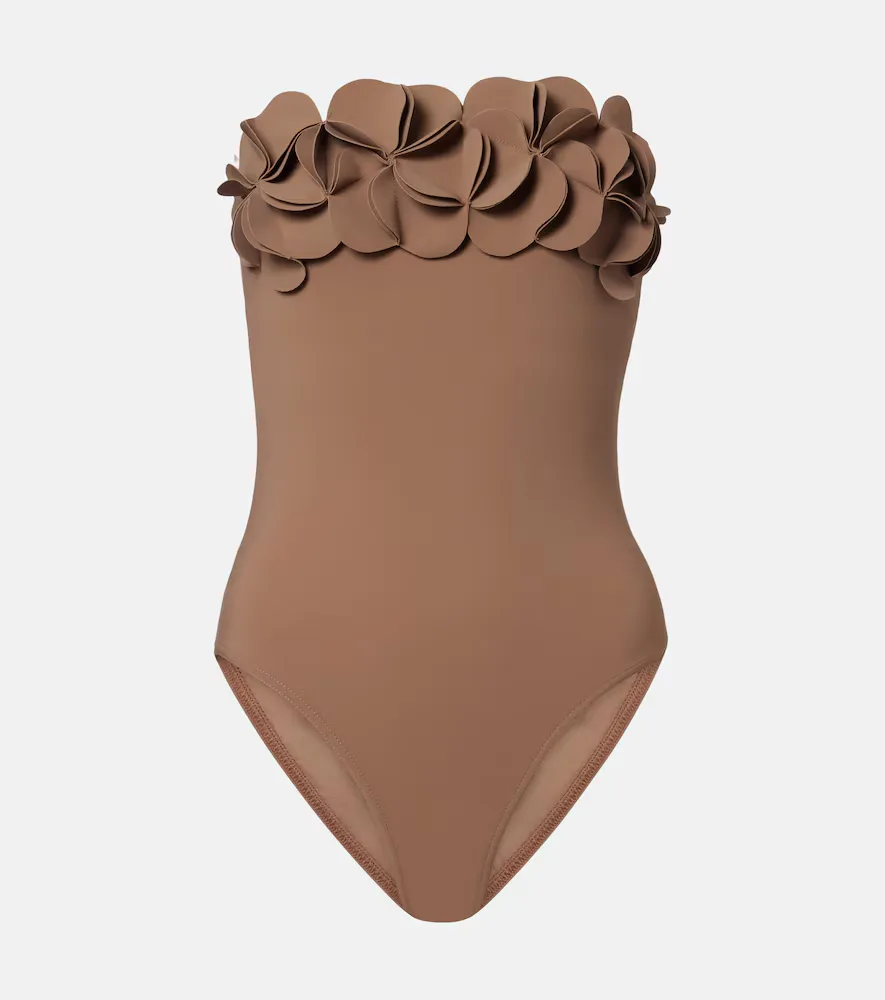 Tess Floral-Appliqué Swimsuit by Karla Colletto