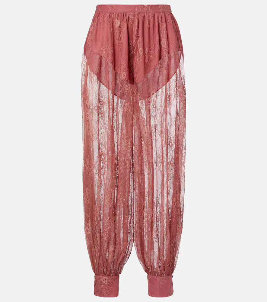 Kendall Sheer Lace Balloon Pants by Bananhot