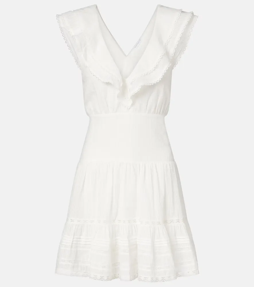 Della Ruffled Cotton Minidress by Poupette St Barth