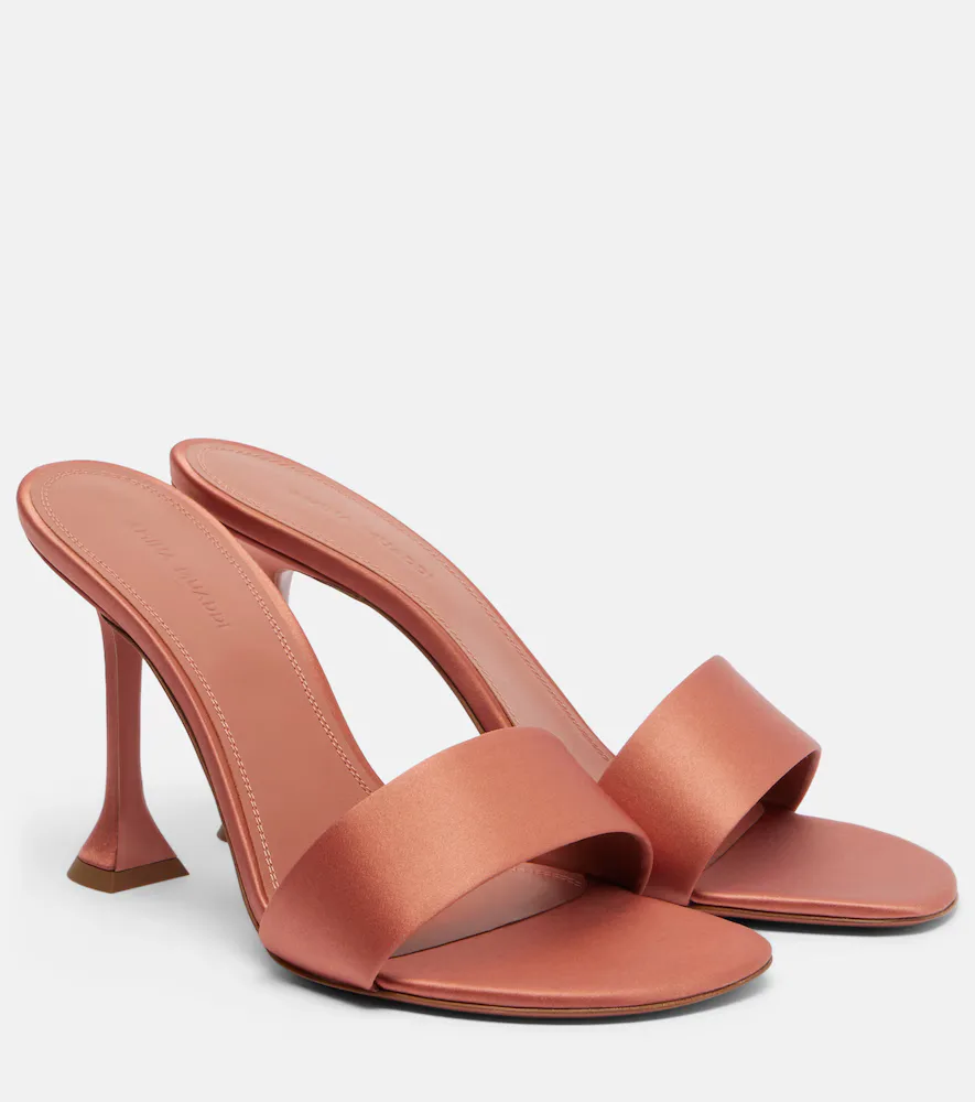 Andreea Satin Sandals by Amina Muaddi