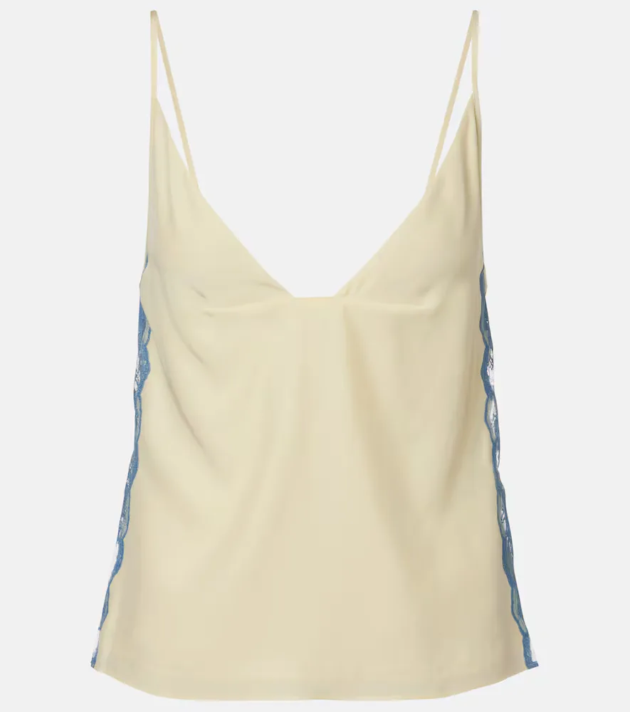 Lace-Trimmed Silk Camisole by SIR