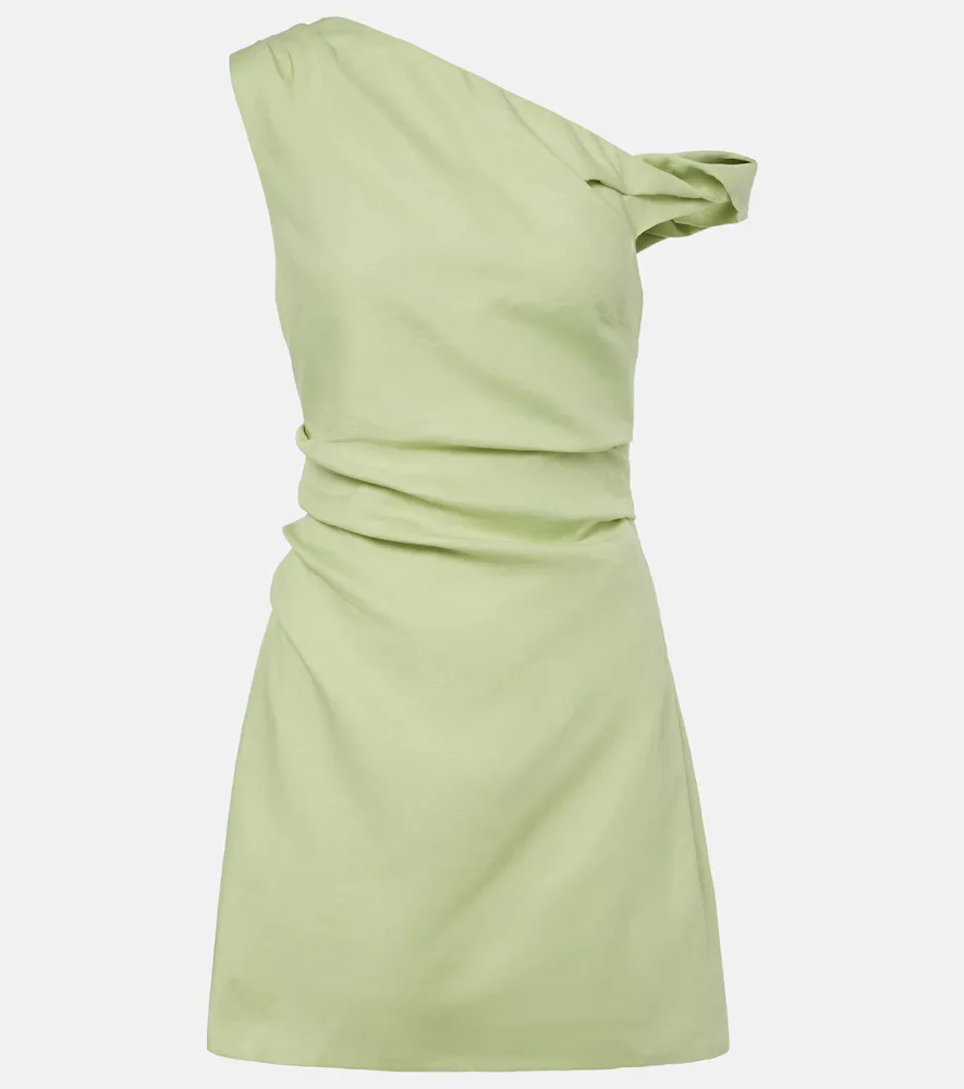 Asymmetric Linen Minidress by SIR