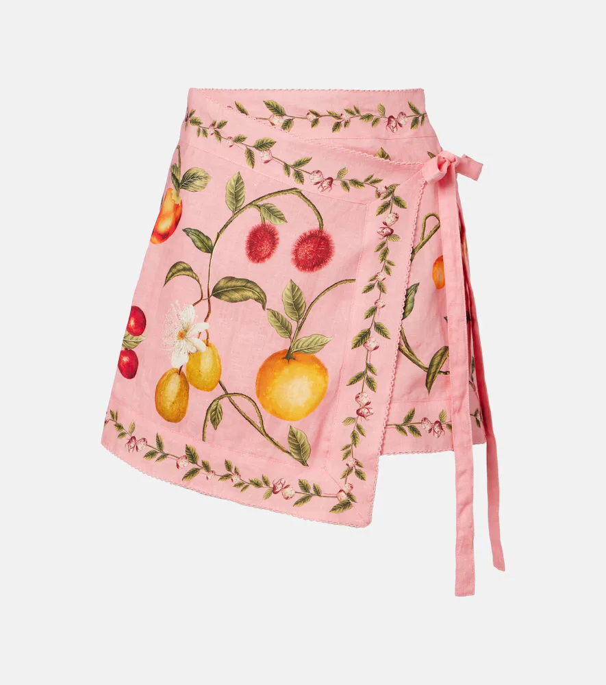 Luna Printed Linen Beach Cover-Up by Agua by Agua Bendita