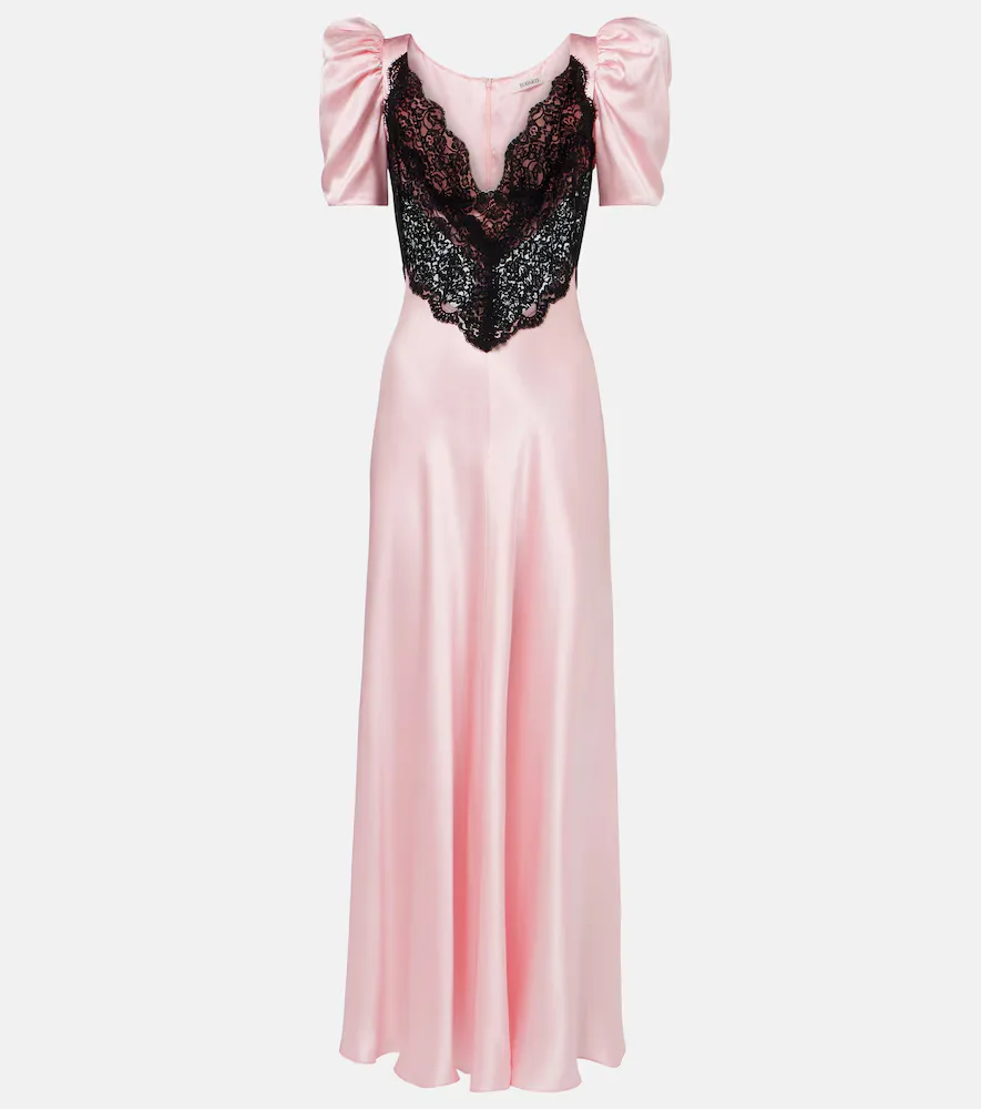 Lace-Trimmed Silk Cocktail Dress by Rodarte