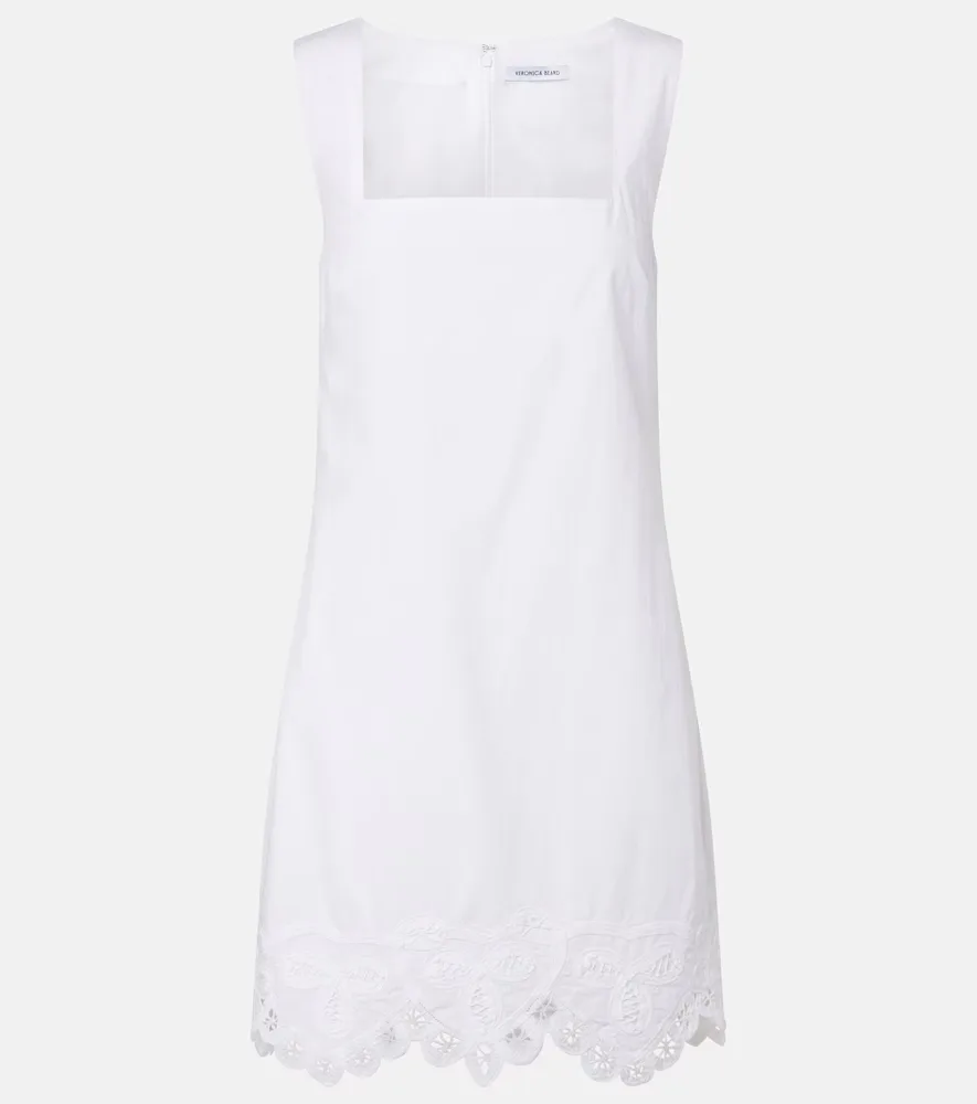 Shanice Embroidered Cotton Minidress by Veronica Beard