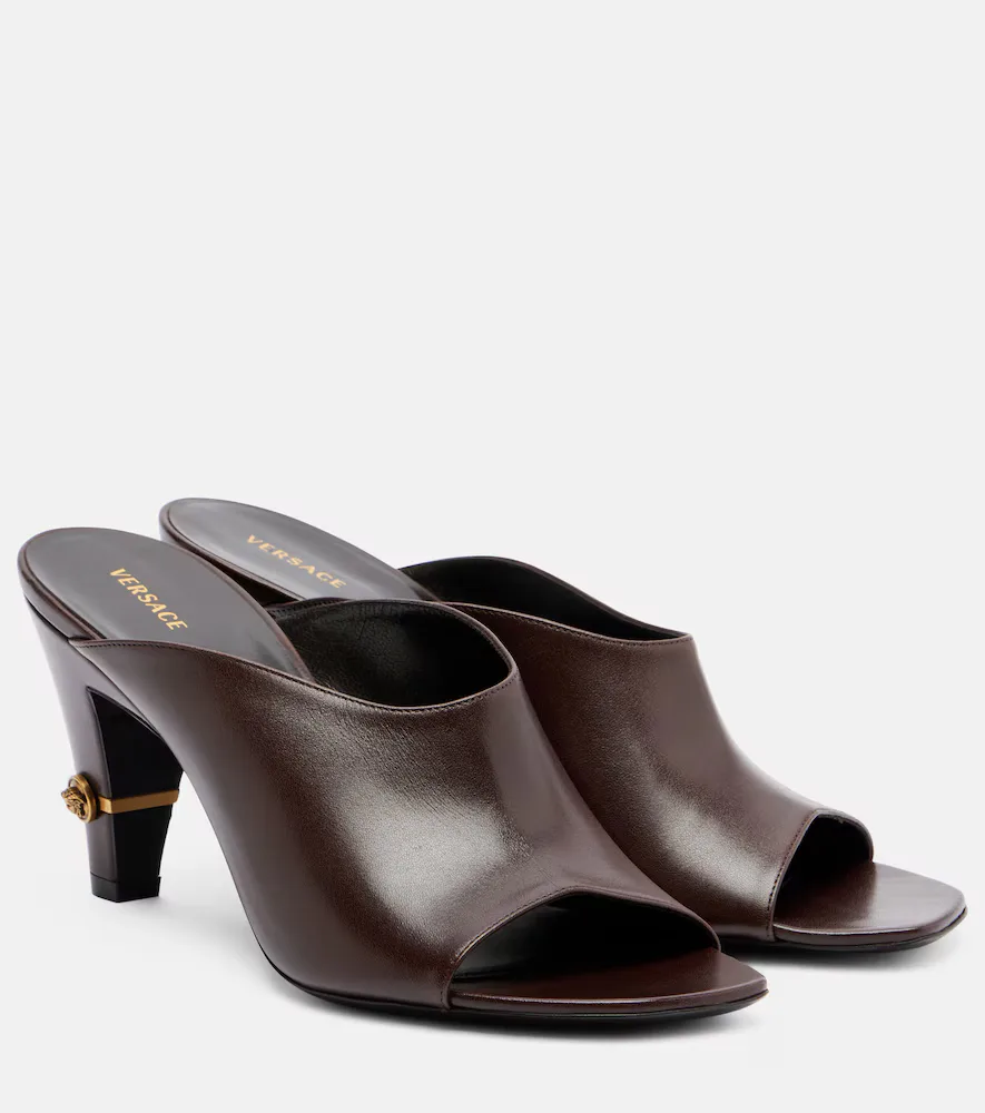 Giulietta Leather Mules by Versace