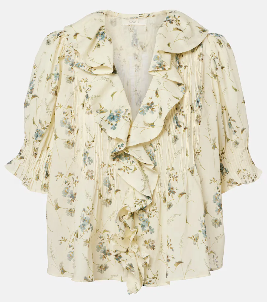 Henri Floral Cotton Voile Top by Doen