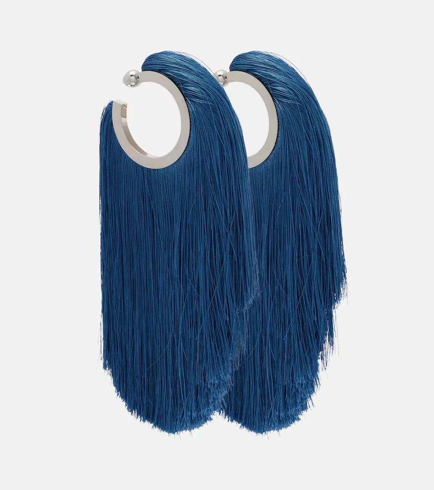Fringed Hoop Earrings by Alaia