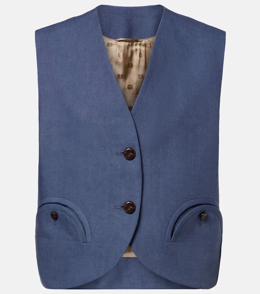 Gliss Linen Vest by Blaze Milano