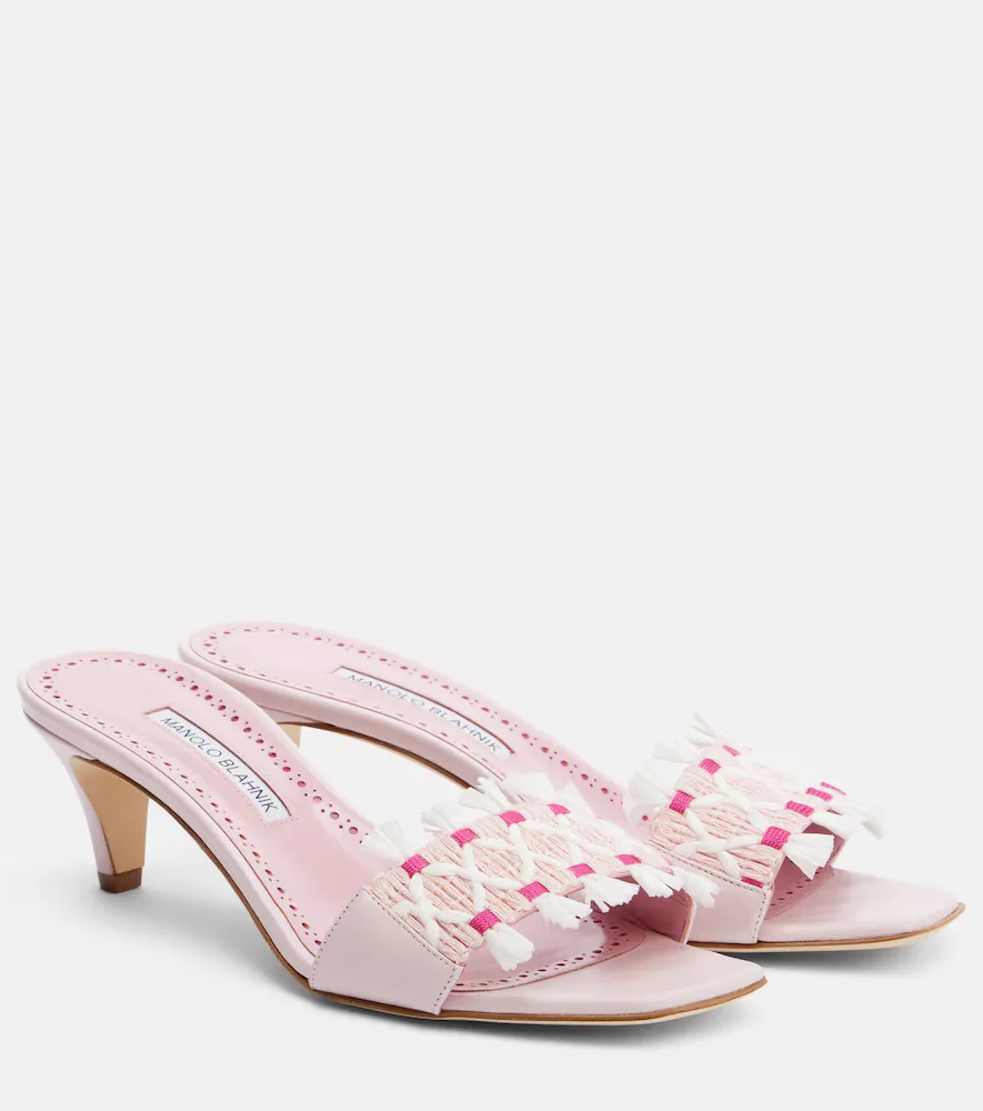 More Embroidered Leather Mules by Manolo Blahnik