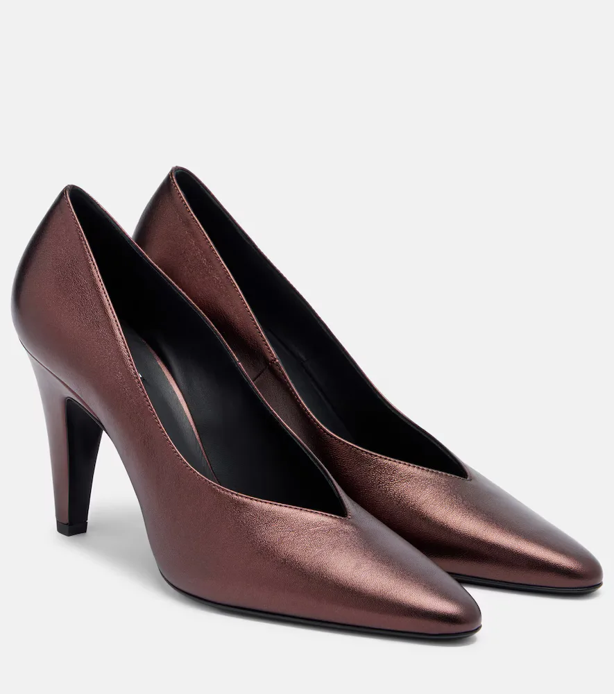 Metallic Leather Pumps by Alaia