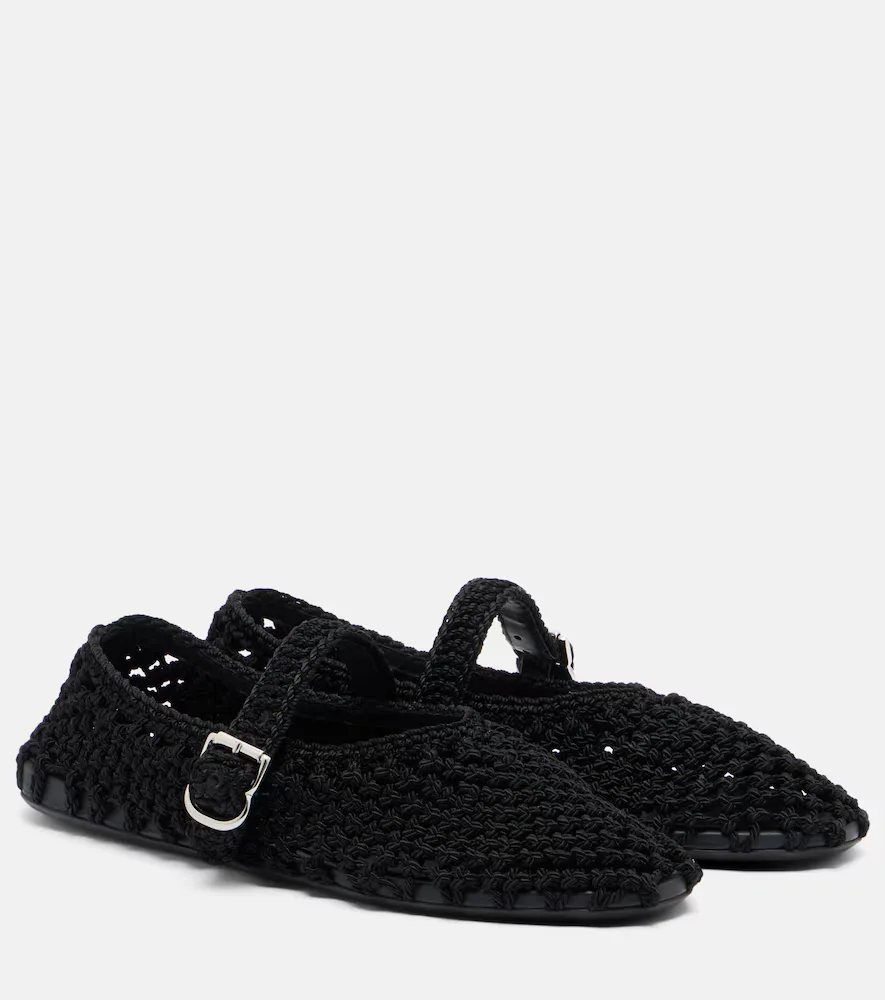 Braided Satin Cord Ballet Flats