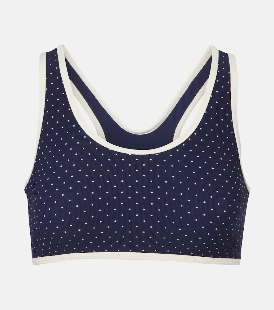 Spellbound Jade Polka-Dot Sports Bra by The Upside