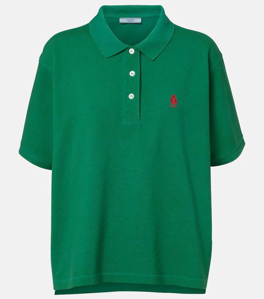 Cotton Piqué Polo Shirt by Prada