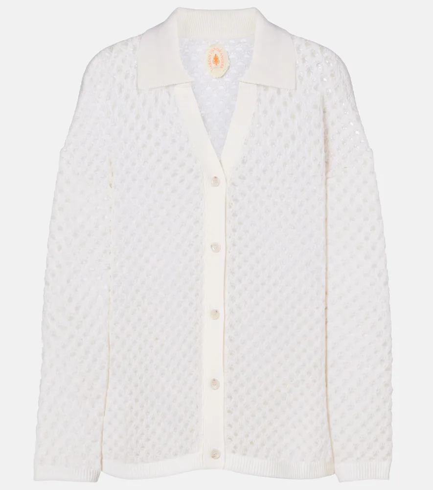 Open-Knit Wool and Cashmere Cardigan by Jardin des Orangers