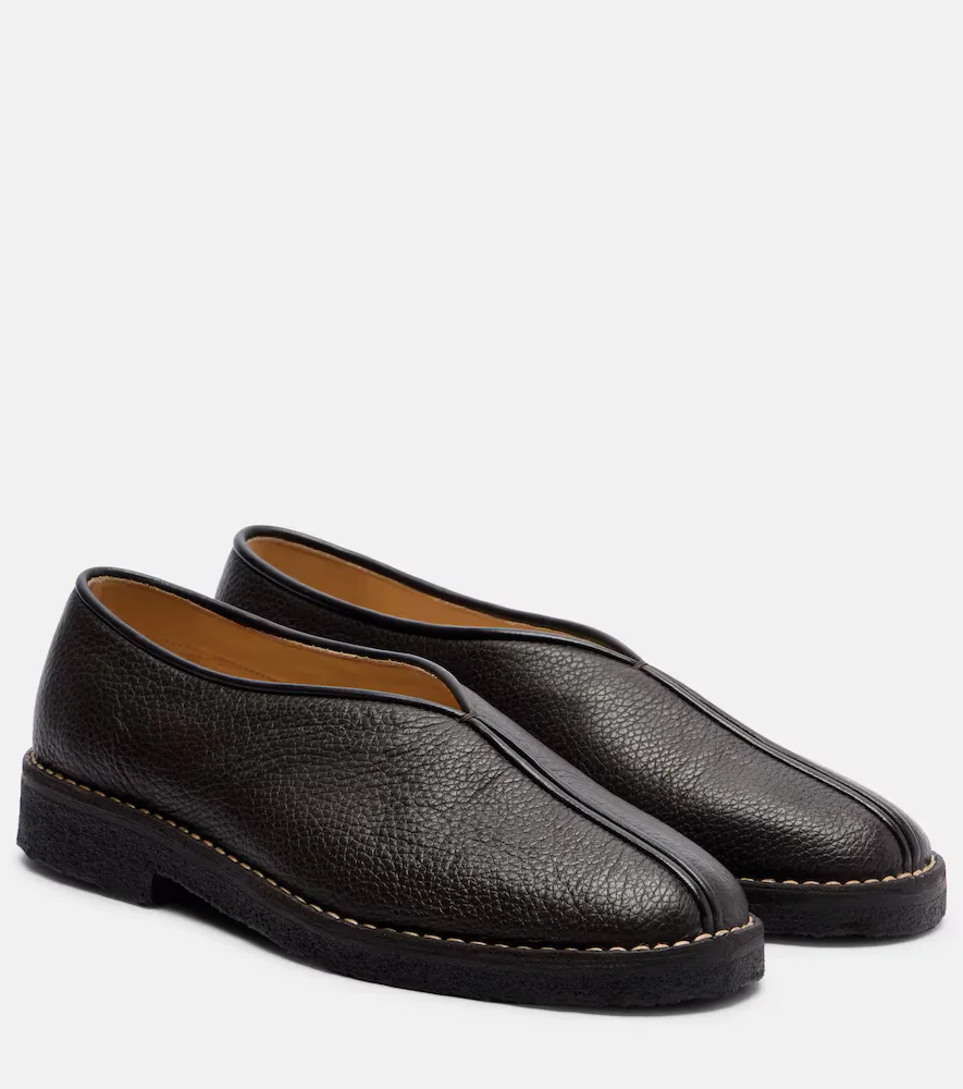 Piped Leather Slip-On Shoes by Lemaire