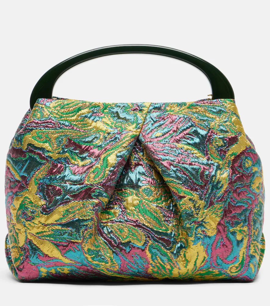 Crisp Small Jacquard Top-Handle Bag by Dries Van Noten