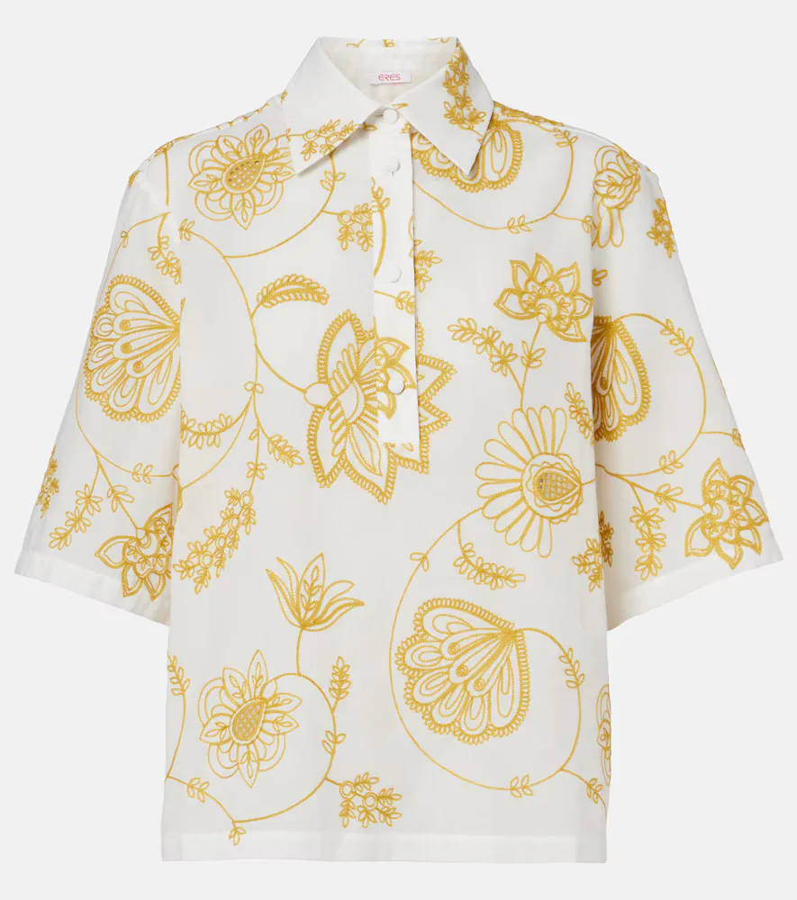 Izana Embroidered Cotton-Blend Shirt by Eres