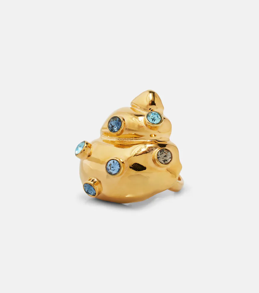 Seashell Crystal-Embellished Ring
