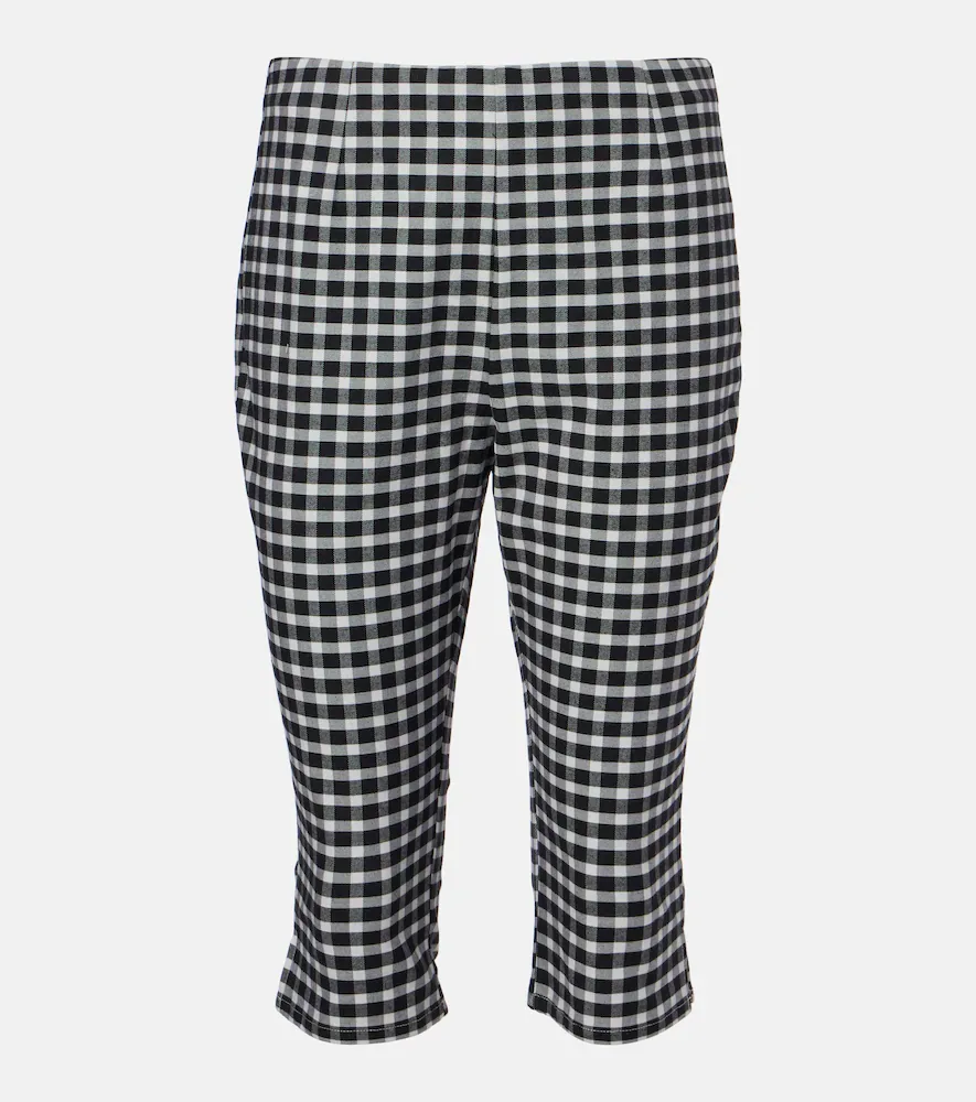 Chiara Gingham Cotton-Blend Capri Pants by Posse