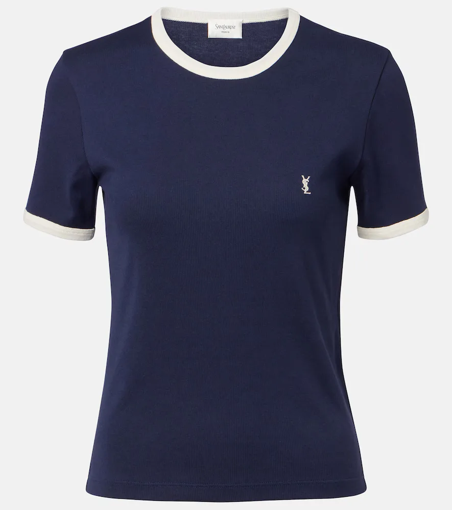 Cassandre Cotton Jersey T-Shirt by Saint Laurent